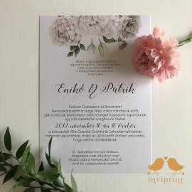 Virágmintás esküvői meghívó 123